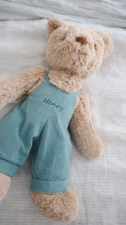 Nana Huchy Personalised Bear - Honey Bear Blue Overalls Online