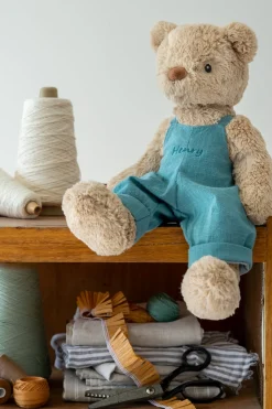 Nana Huchy Personalised Bear - Honey Bear Blue Overalls Online