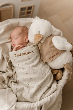 Nana Huchy Personalised Big Bill & Pointelle Blanket Bundle - Oatmeal Online