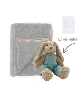 Nana Huchy Personalised Bunny & Blankie Bundle - Blue New
