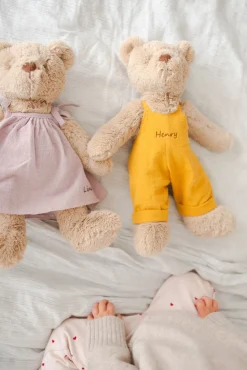 Nana Huchy Personalised Honey Bear Overalls - Mustard Sale
