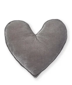 Nana Huchy Velvet Heart Cushion Lge - Grey Sale